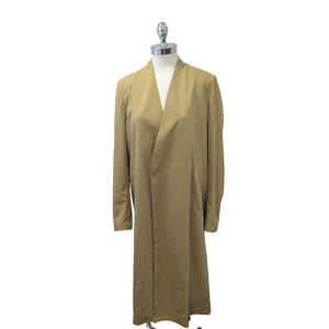 United Tokyo Brown Trench‎ Coat Size 1 CLEAN EUC Pockets Niigata, Japan